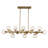 Faustena 16-Light Dimmable Bubble Glass Golden Sputnik Modern Linear Chandelier