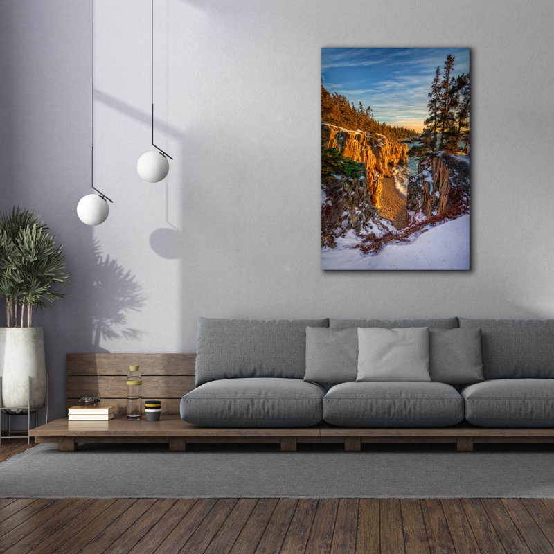 Épique graffiti «Winter Sunset At Raven's Nest» par Rick Berk, 40 po x 60 po, H 60 po x l 40 po