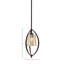 Suspension Albreda Stem Hung Mini présentée en fini granit foncé avec verre ambré bullé de 13,3 cm (5,25 po).-216103216