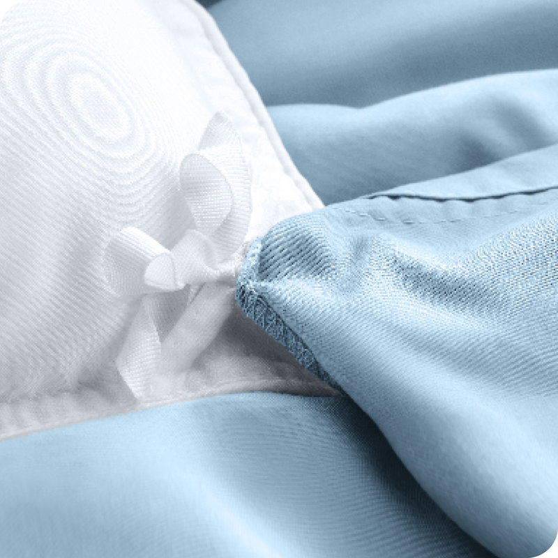 Premium Modern & Contemporary Polyester Duvet Cover & Insert, Twin/Twin XL Comforter + 2 Additional Pieces, Light Blue