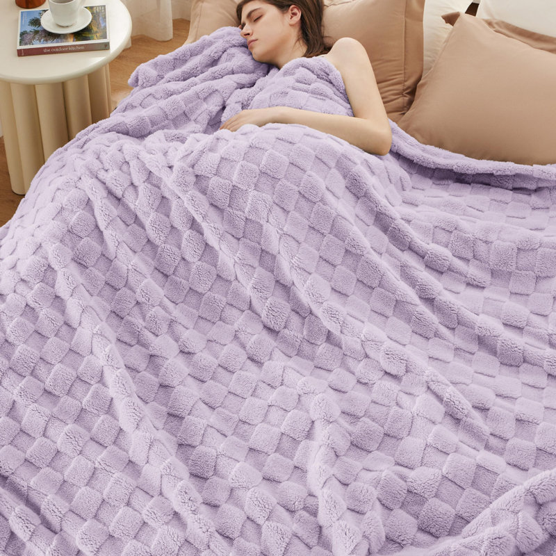 Bedsure 269gsm Fleece Blanket For Couch - Super Soft Cozy Blankets For Women GentleSoft™️, Lavender Fog, Queen