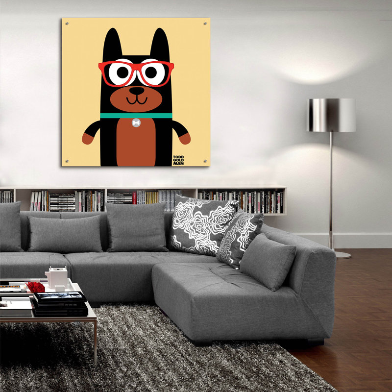 «Bow Wow Doberman» par Todd Art, H 36 po x l 36 po x P 0,2 po