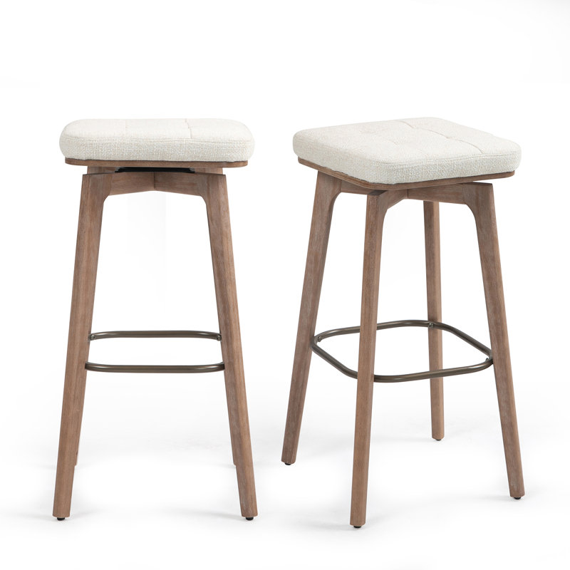 Oliviah Swivel Upholstered Counter Stool, Bar Stool (30" Seat Height)
