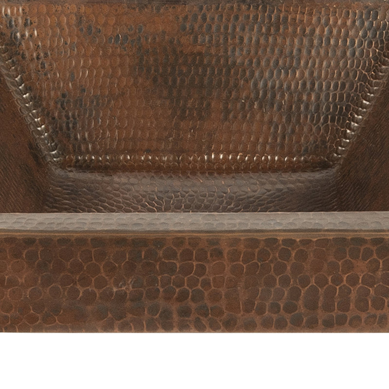 Premier Copper Products BSP5_VSQ15SKDB-P Bathroom Sink And Drain Package