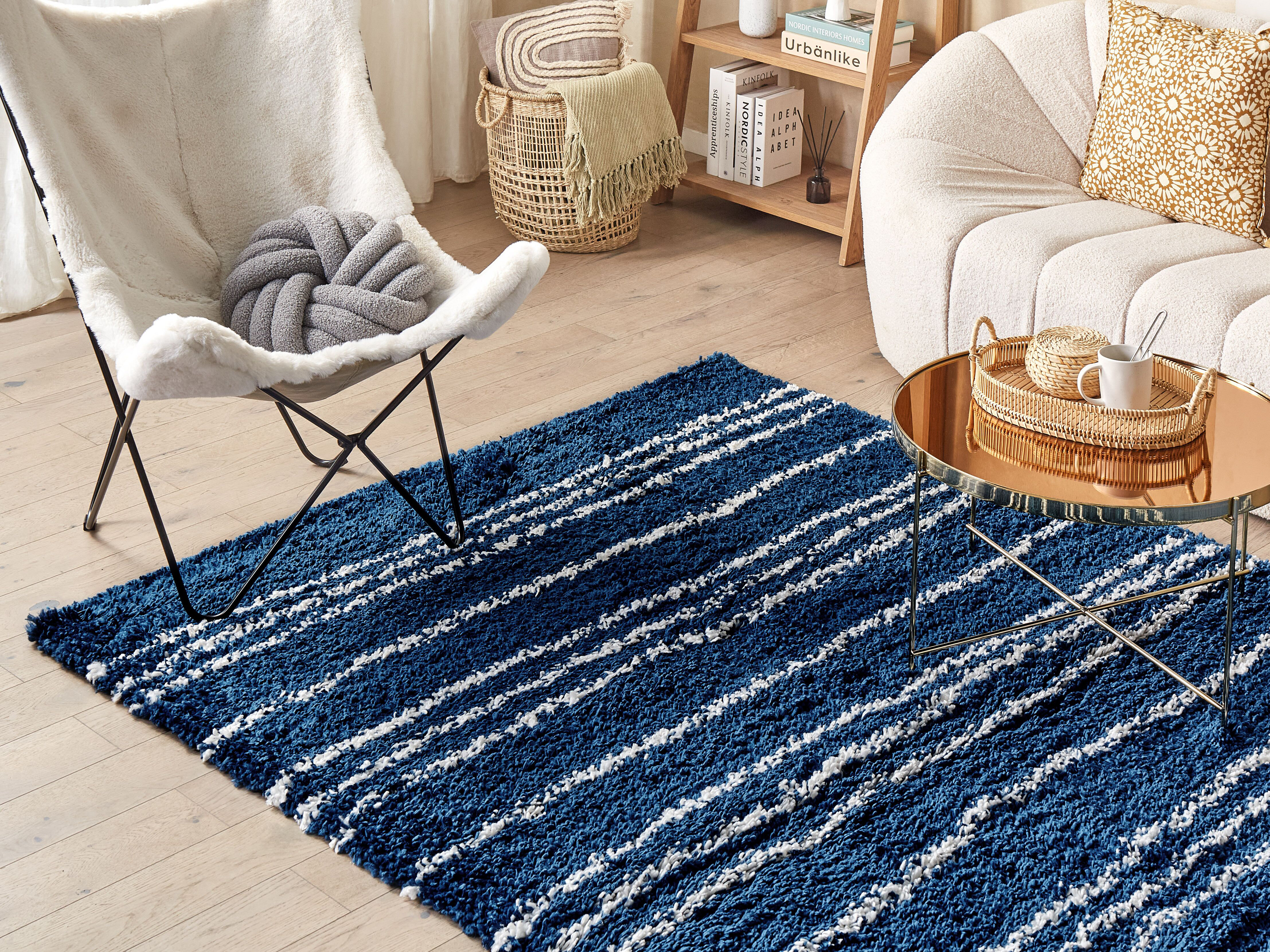 Ivy Bronx Azzouz Blue Rug | Wayfair.co.uk