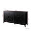 Wood Storage Cabinet with 4 Doors and 4 open Shelves-1504410079