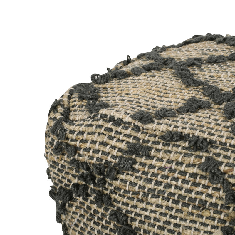 Pouf carré Poncho, gris anthracite - 16 x 16 x 16 pouces / coussin de sol, limite de poids de 200 lb, décoratif, bourre de perles, nettoyage ponctuel requis, accessoire décoratif, intérieur,