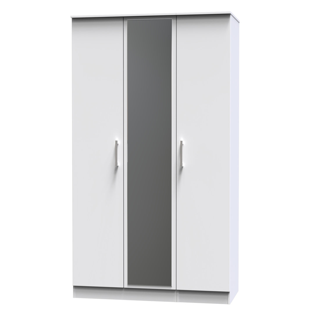 Beraud Tall Triple Mirror Wardrobe
