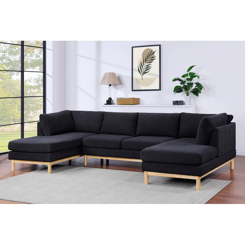 U-Shape Sectional Sofa With Double Chaise