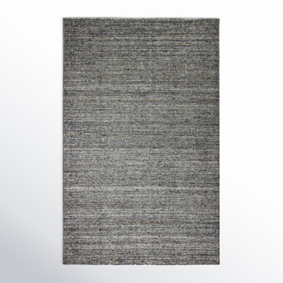 Thebes Hand-Knotted Wool Area Rug in Gray