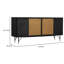 Buffet en acacia noir avec rotin Weweantic