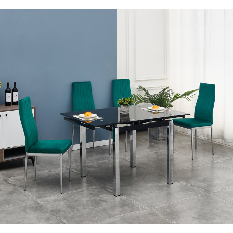 Trucksville 4 - Person Dining Set, Green, Black