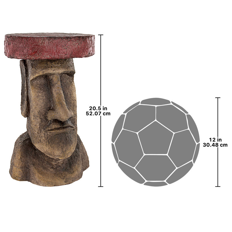 Easter Island Moai Sculptural Side Table