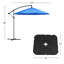 Parasol extérieur en porte-à-faux décalé 10 pi avec abat-jour à manivelle remplissable pour terrasse ou bord de piscine par Pure Garden (bleu brillant)-1893081128