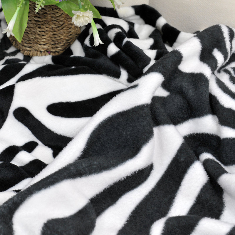 Knitted Throw Blanket, Black