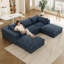 Canapé Cloud, tissu velours côtelé, sièges profonds, conception à deux couches, coussin amovible-519055812