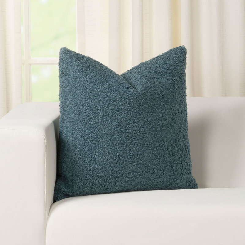 Hanka Reversible Throw Pillow, Aegean, 19" x 19"