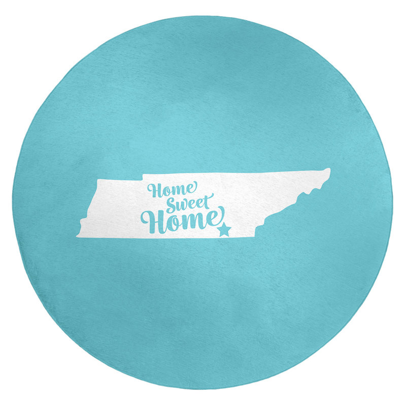 Tapis en poly-chenille chattanooga à la maison, Rond 5 pi