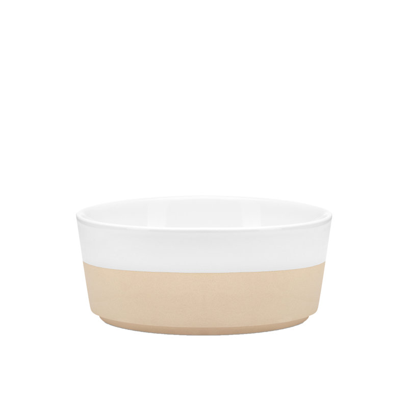 Dipper Ceramic Dog Bowl, 4 cups / 32 fluid oz, Gray