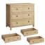 Commode style bohème à tiroirs en rotin