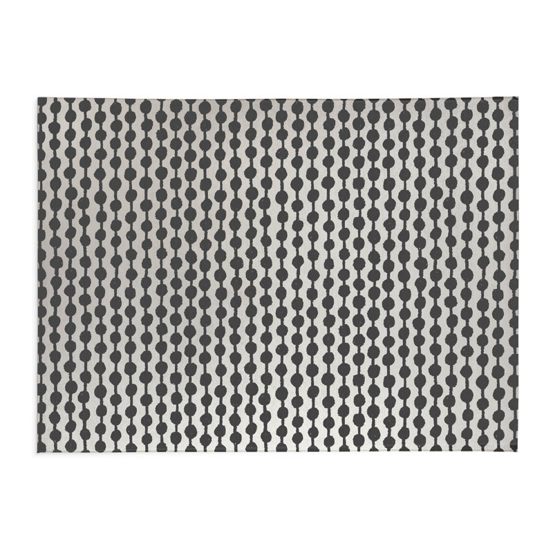 Dot Tied Chimi Indoor Doormat, Ivory/Charcoal, 24" W x 36" L