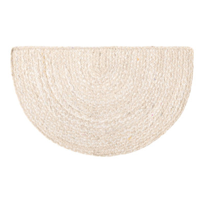 Asaun Handmade Braided Cotton Ivory and Beige Area Rug
