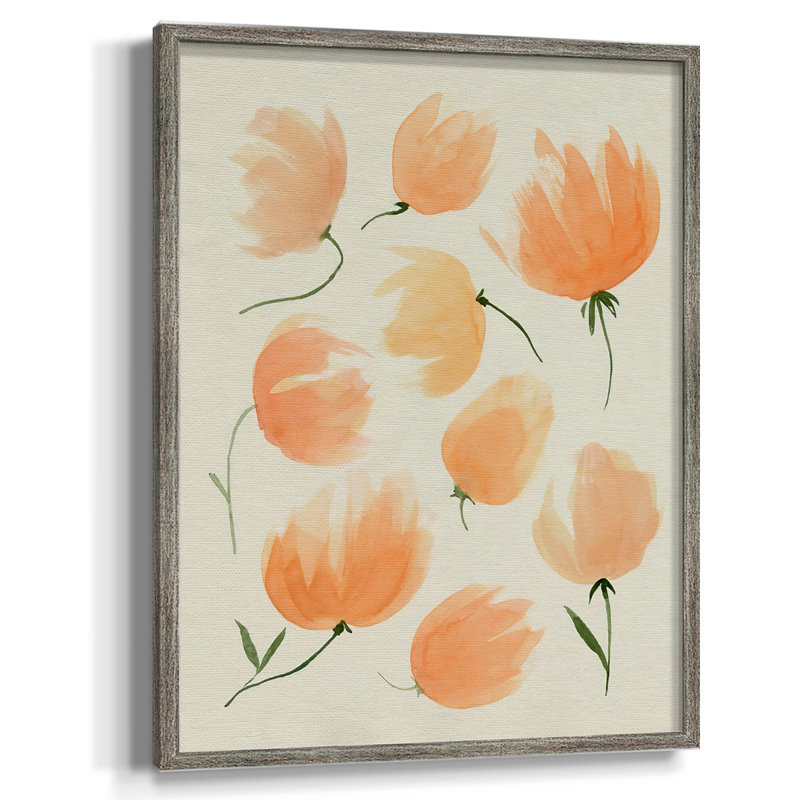 FallenFlowersII Framed Print - Solid Wood 2775358, 21'' H x 17'' W