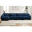 Canapé modulaire en L en forme de L, canapé convertible 4 places modulaire profond pour le salon, coussins de canapé d'angle rembourrés en velours moderne, coussins décoratifs et accoudoirs Blostered-243968608