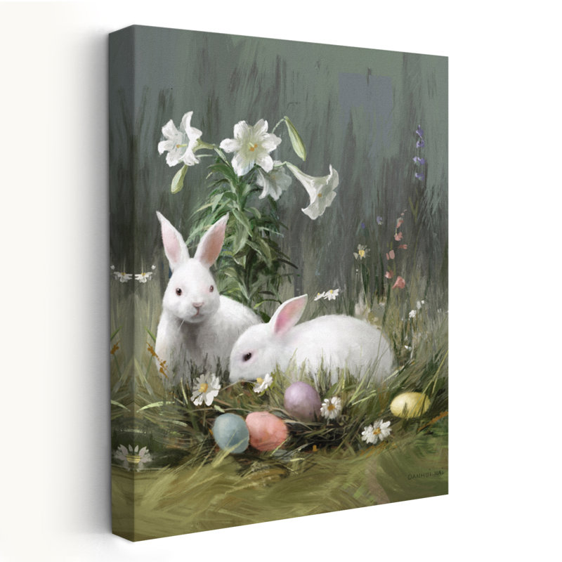 Bunnies And Bunny Seasons III Art, 24" H x 16" W