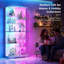 10-Tier Glass Display Cabinet with RGB Lights, Motion Sensor & Lock-1922334529