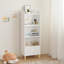 Bibliothèque pour enfants à 4 niveaux, présentoir à livres pour enfants, étagère de rangement pour jouets pour chambre d'enfant, salle de jeux, chambre de bébé