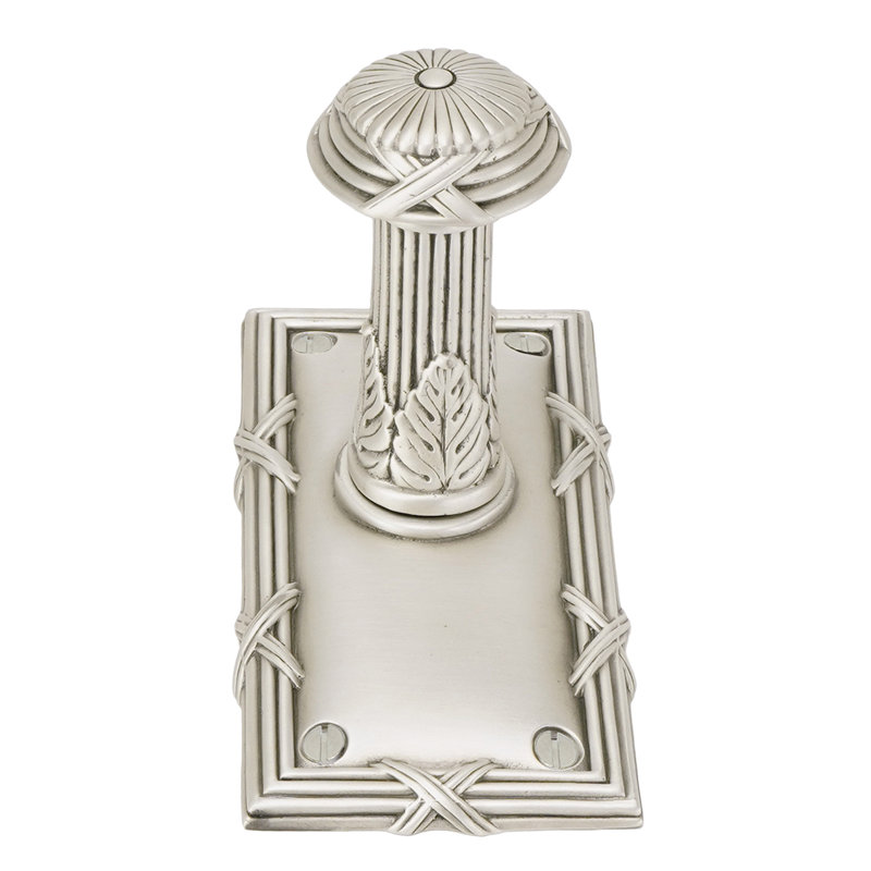 HYDE PARK HOOK, RECTANGULAR BACK PLATE; POLISH GOLD FINISH, Satin Nickel