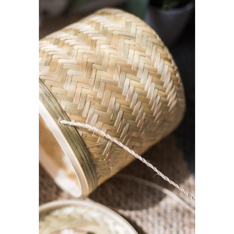 Rustic Reach Bamboo Tea Box, 9.1" H x 9.1" W x 9.1" D