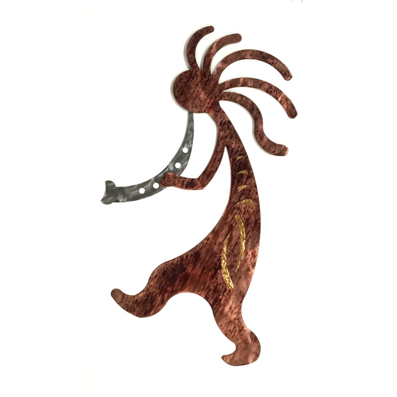 Meyerdirk Art Southwestern Steel Wall Art - Copper Gold Koko Jo Metal Sculpture, Gold