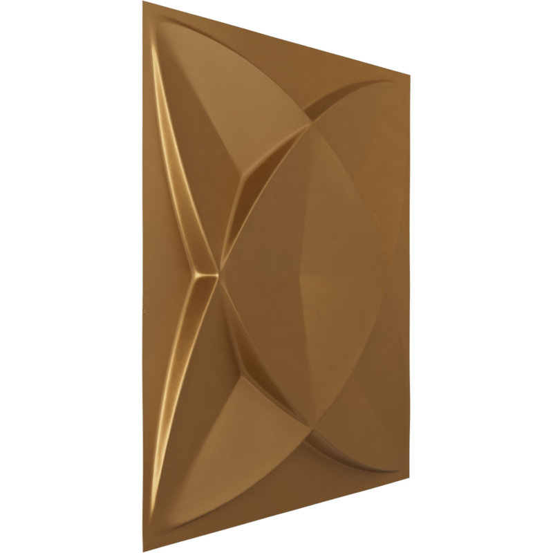 Panneau mural 3D 19,63 po WPSW (paquet de 12), Doré brillant
