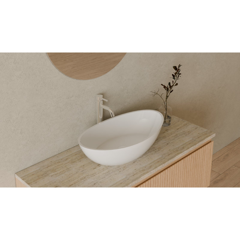Lavabo vasque de salle de bain Badeloft, Glossy White