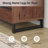 Aadam 3-Drawer Wood Nightstands with Metal Legs-80456563