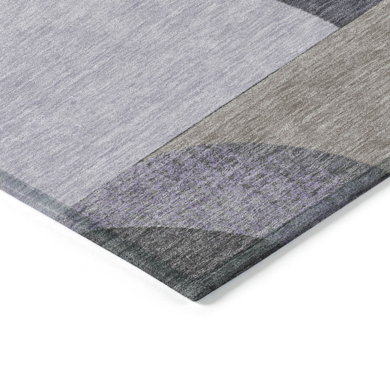 Machine Washable Indoor/Outdoor Cinead ACN1667 Purple Rug, Runner 2'3" x 7'6"