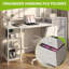 Iron Computer Desk with Built-In Electrical Outlet