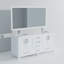 Meuble-lavabo double blanc l 72 po x P 22 po, comptoir en marbre de Carrare, ensemble de robinet et miroir de 28 po