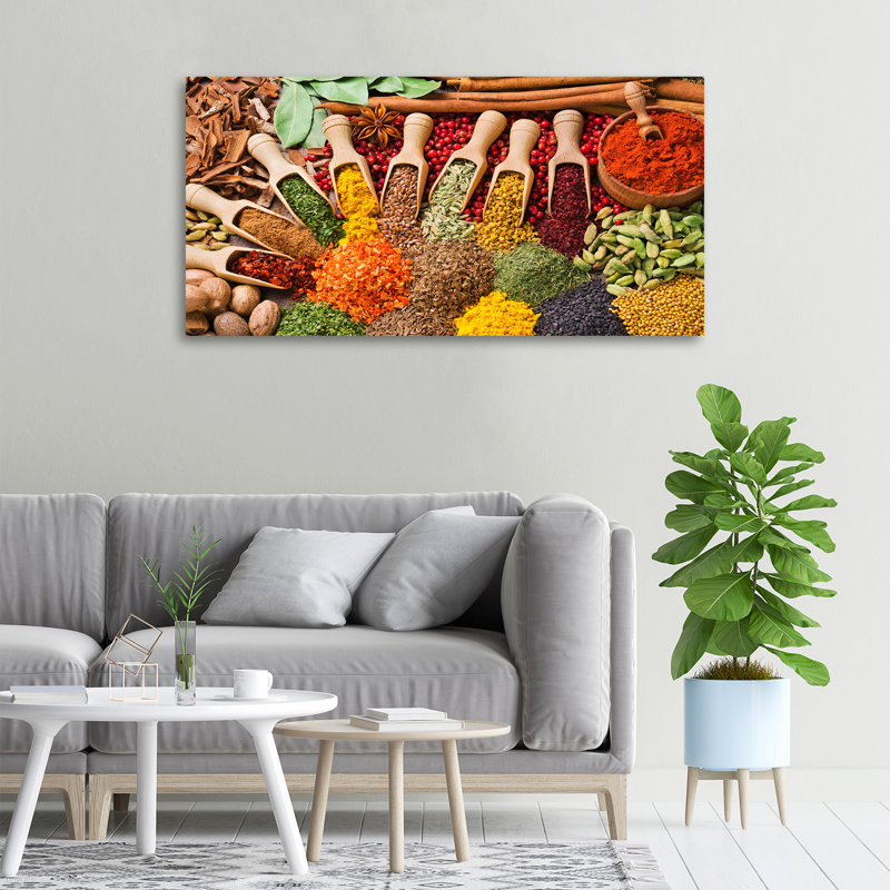 Colourful Spices - No Frame Print on Canvas