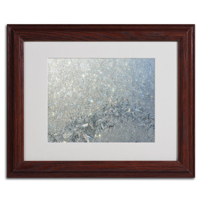 'Frost Pattern Sun Stars' Framed Photographic Print on Canvas