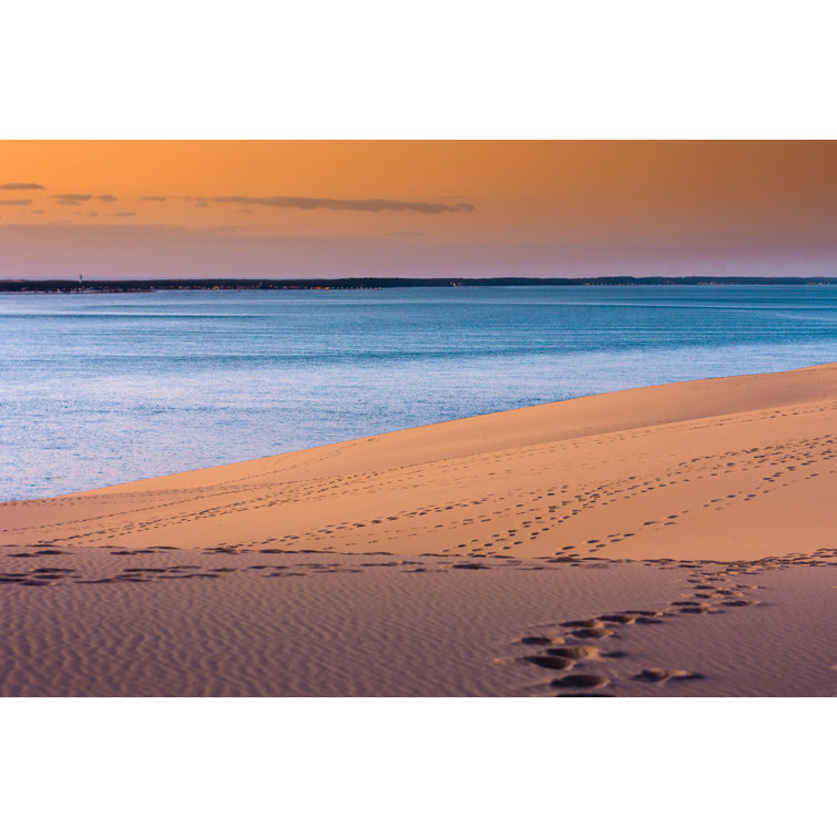 Sunset at Europes Highest Dune - Wrapped Canvas Print