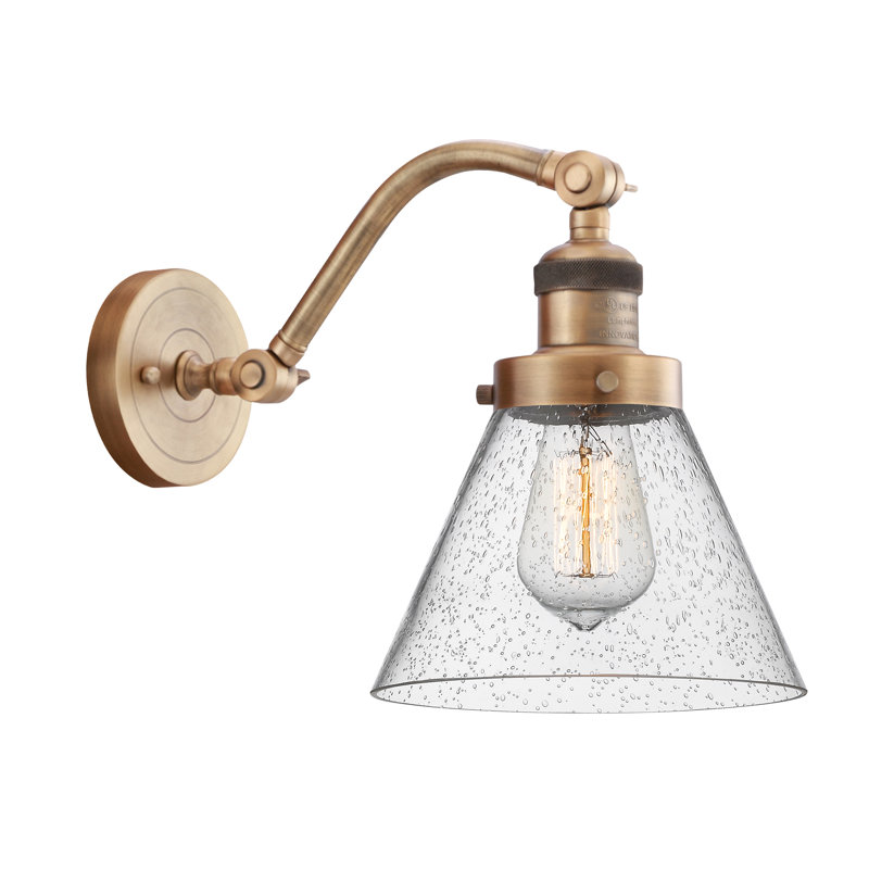 Armed Sconce, Brushed Brass