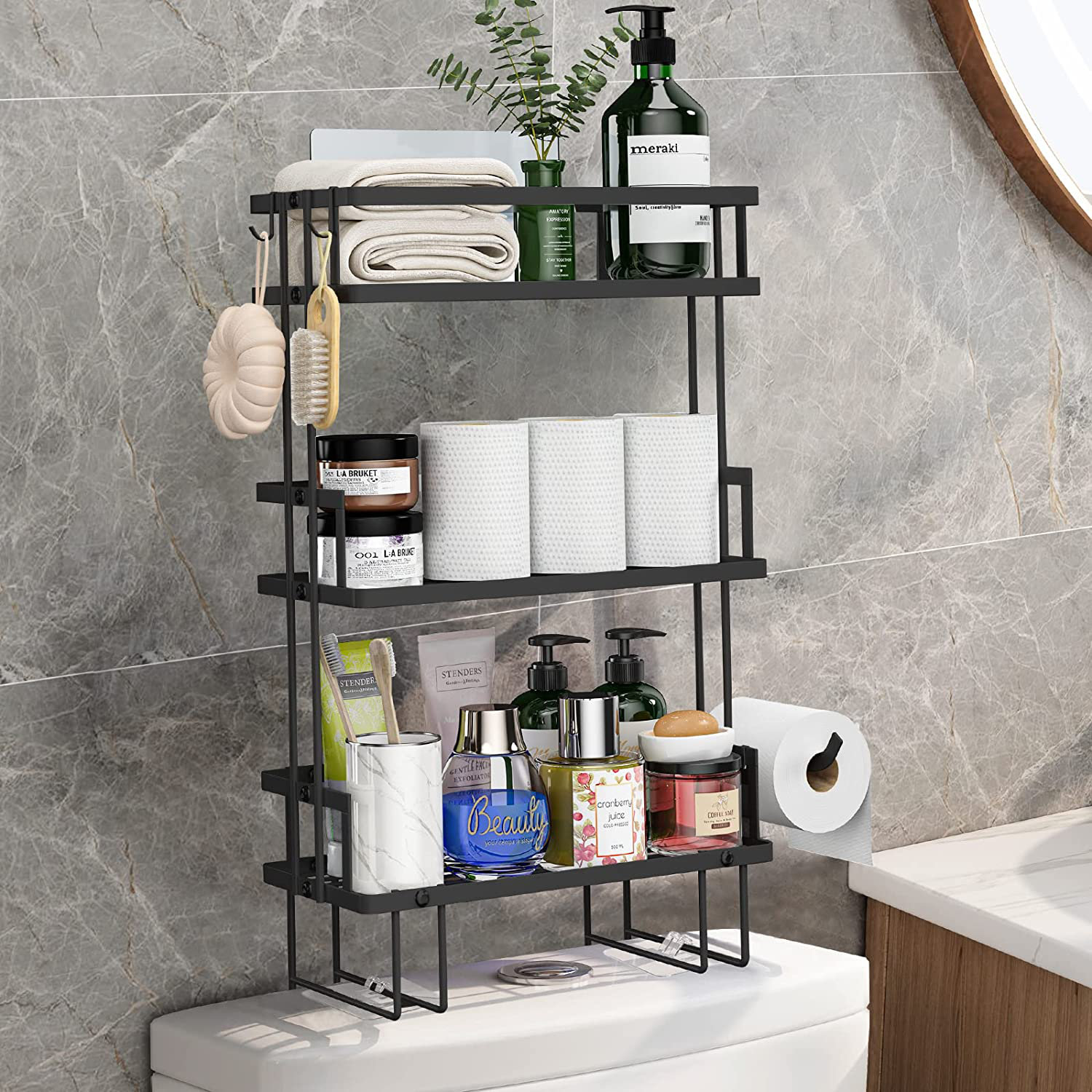 17 Stories Steel Freestanding Bathroom Shelves | Wayfair