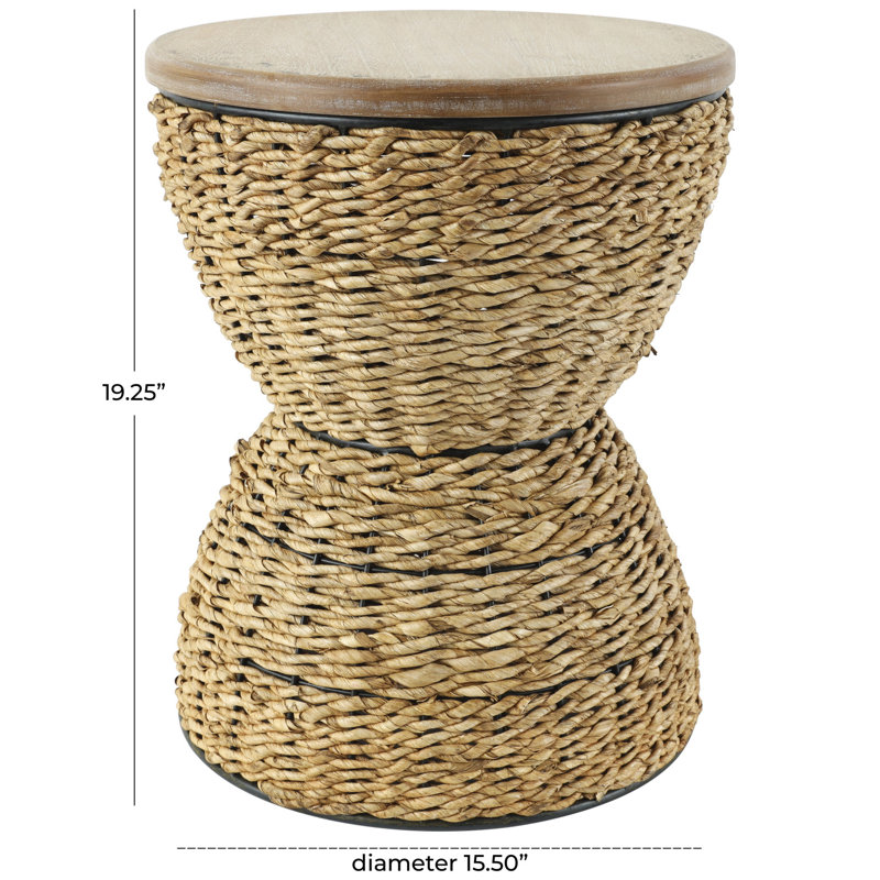 Tabouret d'appoint en bois manufacturé, Brun
