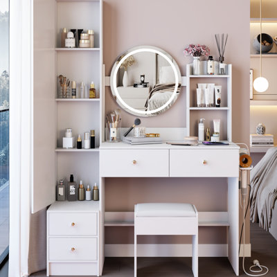 Ensemble de coiffeuse à miroir 17 po