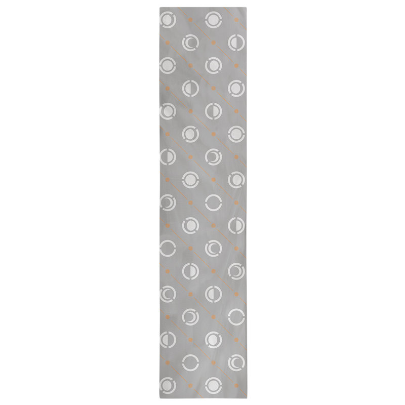 Classic Moon Phases Table Runner, 16" x 72", Gray/White/Light Orange