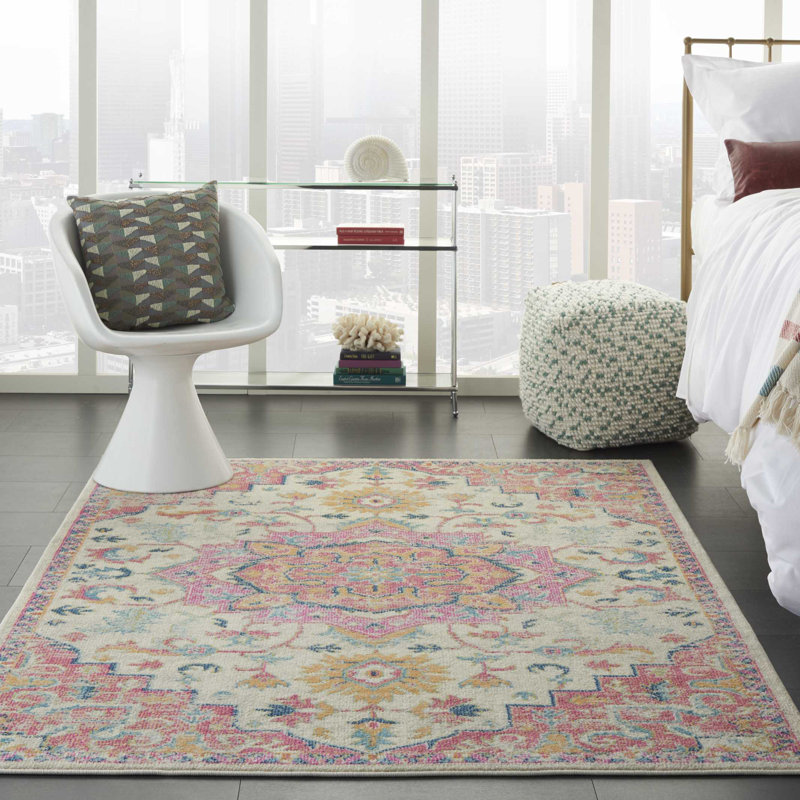 Tapis oriental vert Verda, Rectangle 6 pi 7 po x 9 pi 6 po