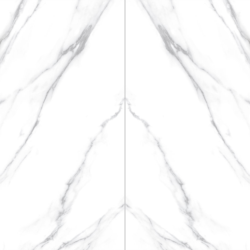Halo 24X48 Carrara Book Match A+B, White/Gray
